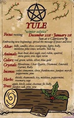 an old parchment paper with the words yule written on it