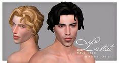 two male avatars, one with blonde hair and the other without his shirt on