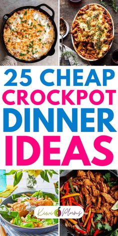 Crockpot dinner ideas are perfect for busy weeknights. Discover a variety of simple slow cooker dinners, from family-friendly crockpot meals to comforting one-pot dishes. These easy weeknight crockpot meals make dinner prep effortless, with set-and-forget recipes. Try healthy crockpot dinners or budget-friendly dinners that are both delicious and convenient. Whether you're new to crockpot cooking or just looking for classic crockpot meals, these no-fuss recipes will make dinner a breeze. Low Cost Crockpot Meals, Weekly Crockpot Meal Plan, Budget Crockpot Meals Healthy, Healthy Crockpot Dinner Ideas, Cheap Crockpot Dinners, Meal Prep Crockpot Recipes, Crockpot Easy Meals, Healthy Crockpot Dinners, Healthy Crock Pot Meals