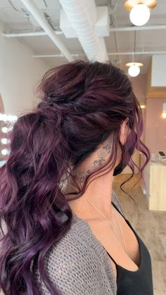 Eggplant Colored Hair, Purple Brown Hair