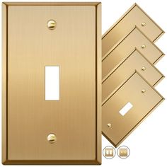 a light switch cover with five different plates