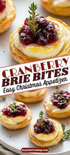 cranberry brie bites are an easy christmas appetizer