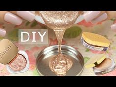 YouTube Homemade Primer, Diy Primer, Diy Makeup Setting Spray, Crunchi Makeup, Diy Lush, Makeup Recipes, Business Things, Too Faced Highlighter