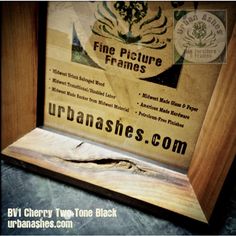 a wooden frame with an advertisement on it for the film,'fire picture frames '