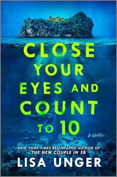 the book cover for close your eyes and count to 10, with an island in the background