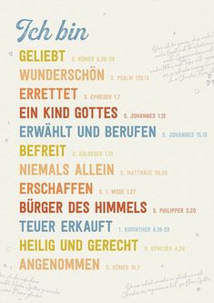 a poster with the names of different languages in german and english, including one for each language