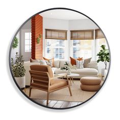 PRICES MAY VARY. Modern & Elegant -- Simply hang on any wall space to instantly enhance the look of your space. Make this gorgeous piece of art part of your home, ideal for bathroom , entryway, vanity , living room , etc Well Made -- The round mirror is composed of high-quality metal frame and 24-inch silver mirror. The explosion-proof film is added to the back of the mirror by special technology. Even if the mirror is accidentally broken, the broken lens will not splash, but stick to the explos Oval Mirror Living Room, Vanity Wall Decor, Entrance Mirror, Mirrors Vanity, Black Round Mirror, Large Round Mirror, Metal Frame Mirror, Circular Mirror, Living Room Mirrors