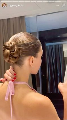 Slick Braided Bun, Balletcore Hairstyles, Ballerina Hairstyle, Balletcore Hair, Ballet Bun Hairstyles, Ballerina Hairstyles, Morning Before School, Ballet Hair, Ballerina Hair