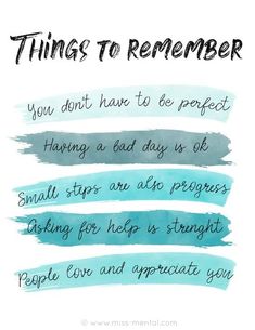 a poster with the words things to remember written in different colors and font on it