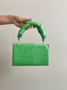 This is listing of mini light green handbag with handle. Bag and handle are made of faux leather fabric.  Box Type: - Gold (18 x 12 x 4 cm (7.1" x 4.7" x 1.6") , which goes with detachable handle - Silver (18 x 12 x 4 cm (7.1" x 4.7" x 1.6") , which goes with detachable handle Materials: Vegan leather for exterior  Velvet for interior  Metallic corners which additionally protect your handbag Standard shipping time:  EU countries: 4-14 days Outside EU: 5-30 days *if you want to know exact deliver Trendy Rectangular Clutch With Removable Pouch, Trendy Green Satchel With Mobile Phone Bag, Trendy Top Handle Clutch As Gift, Spring Party Top Handle Satchel, Green Leather Top Handle Baguette Bag, Rectangular Clutch For Spring, Chic Green Pouch Bag, Spring Rectangular Clutch, Summer Formal Green Bags