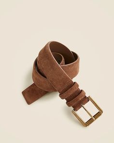 J.Crew: Suede Roller-buckle Belt For Women Fall Workwear, Hair Wrap Scarf, Suede Belt, Fall Capsule Wardrobe, Wardrobe Basics, Jewelry Bags, Belts For Women, Nice Shoes, Accessories Shop