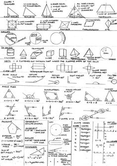 the diagram shows how to make an origami model with different shapes and sizes