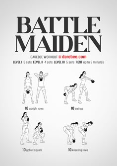 the poster shows how to do battle maidens with each other's arms and shoulders