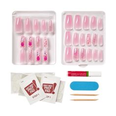 Treat Yourself Like Royalty With These Rewearable, High-End Gel Nails. These Salon-Quality Nails Are Reusable Up To 3 Times By Applying Included Adhesive Tabs The 1st Two Times, Then Glue On For Your Final Wear. Eco-Friendly Package Made Of Recyclable Paper, Printed With Biodegradable Soy Ink. Kit Includes 30 Fake Nails, Pink Gel Nail Glue Net Wt. 2 G (0.07 Oz.), 48 Adhesive Tabs, Mini File, 2 Manicure Sticks, And 2 Prep Pads. High Shine & Volume With Gel Top Coat Durable & Flexible Application Kiss Glue On Nails, Majestic Nails, Kiss Nails Kit, Kiss Products, Sculpted Nails, Pink Gel Nails, Kiss Nails, Acrylic Nail Set, Fantasy Nails