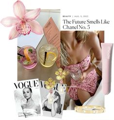 #chanel #vogue #summer #aesthetic Pink Photo Collage, Collage Pinterest, Chanel Vogue, Moodboard Collage, Magazine Collage, Vogue Beauty, Fashion Journals