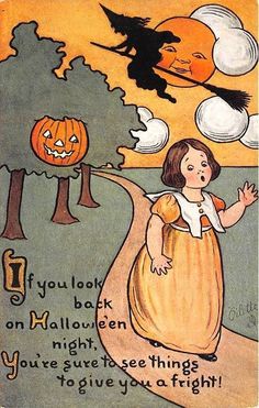 Raphael Tuck Witch J-O-L Halloween Poem, "Hallowe'en", series number 816. | eBay! Vintage Halloween Postcards, Halloween Nostalgia, Pagan Inspiration, Halloween Ephemera, Autumn Images, Halloween Postcard