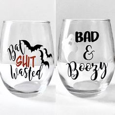 October Diy, Holiday Wine Glasses