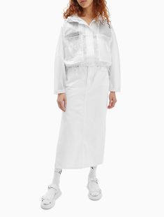 Calvin Klein Woman, White Casual, Womens Calvin Klein, Casual Jacket, Layering Pieces, Windbreaker Jacket, Outerwear Women, Calvin Klein, Layering