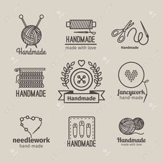 the logos for handmade made with love