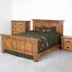 Caldwell Brook Benn Linn Barnwood Lite Bed Contemporary Lodge, Walnut Bed, Gorgeous Bed, Cabin Bedroom, Barnwood Furniture, Rustic Nightstand, Lake Shore, King Bedroom Sets, Log Furniture