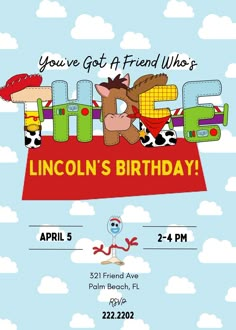 a birthday card with the word, you've got a friend whos lincoln's birthday