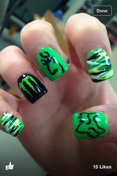 Cute Fox, Browning, Monster, and camo nails. Fox Racing Nails, Country Girl Nails, Camo Nail Designs, Racing Nails, Camouflage Nails, Monster Nails, Fox Nails, Camo Nails, Country Nails