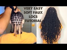 How To Part Hair For Faux Locs, Parting For Soft Locs, Diy Faux Locs Tutorials, Soft Loc Tutorial, Soft Locs Parting, How To Do Faux Locs, How To Do Soft Locs, Faux Locs Parting