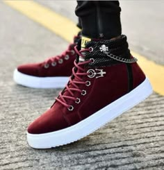 Winter Casual High-top Sneaker Ankle Boots, Casual Suede High-top Sneakers For Winter, Burgundy High-top Sneakers For Streetwear, Fall Suede High-top Sneakers For Streetwear, Fall Season Suede High-top Sneakers For Streetwear, Casual Suede High-top Sneakers For Fall, Casual High-top Sneakers For Winter, High-top Sneakers With Laces For Fall, Casual Winter High-top Sneakers With Flat Heel