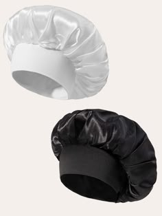 2 pièces Casquette de sommeil en satin extensible à large bord de couleur unie, respirante et confortable, chapeau de soins capillaires quotidiens pour femme Multicolore        Automne,Printemps,Été,Hiver Women Accessories, size features are:Bust: ,Length: ,Sleeve Length: Silk Hat For Hair, Sleeping Cap, Disposable Mascara Wands, Everyday Hair, Arabian Women, Glowing Skincare, Casual Hairstyles