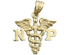 This elegant pendant, crafted from high-quality 14k solid gold, features the iconic caduceus symbol, a timeless representation of medicine and healing. Perfect for a necklace or as a cherished addition to your medical jewelry collection, this pendant showcases impeccable craftsmanship and attention to detail. The caduceus symbol is beautifully detailed, with the letters "N" and "P" prominently displayed. This makes it a meaningful and personalized gift for a nurse practitioner. This affordable l Caduceus Symbol, Medical Jewelry, Elegant Pendant, Nurse Practitioner, Fine Jewellery Necklace, A Necklace, Jewelry Necklace Pendant, Solid Gold, Jewelry Box