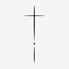 a black and white photo of a cross on a white background with the word jesus above it