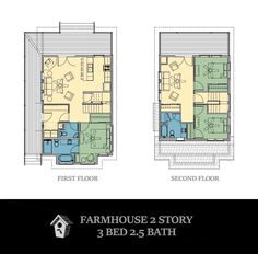 the floor plan for two story houses