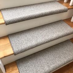 the carpeted stairs are clean and ready for us to use