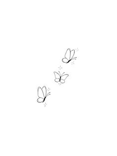 two butterflies flying in the air on a white background