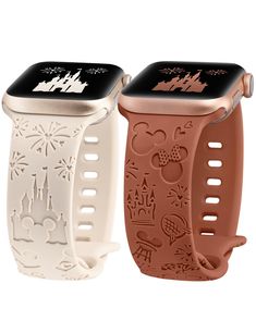 PRICES MAY VARY. Cute cartoon patterns engraved using advanced laser technology Adjustable design fits 130mm-200mm wrists Durable silicone material, buckle closure Compatible with Apple Watch Series 8/SE/7/6/5/4/3/2/1 Great gift idea for women and girls  Design: 
 ► Cartoon Engraving bands compatible with Apple watch, made of the premium soft and durable silicone material, with the advanced laser carving Laser Printed, adjustable strap replacement 
Compatibility:
 ►Compatible with Apple watch ba Fall Apple Watch Band, Apple Watch Band Engraving Ideas, Cute Apple Watch Bands Kawaii, Leopard Print Apple Watch Band, Disney Apple Watch Band, Apple Watch Bands Women, 38mm Apple Watch Band, Silicone Watch Band, Apple Watch 38mm