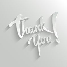 the words thank you are written in white on a light gray background with soft shadows