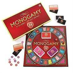 the monopoly board game is shown with its contents