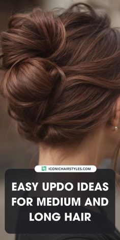 Cute Easy Updos, Effortless Updo, Updo Ideas, Medium To Long Hair, Easy Updo, Elegant Updos, Easy Up, Easy Updo Hairstyles