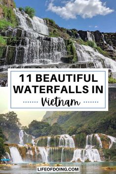 Two waterfalls with multi-tiered layers in Vietnam Vietnam Waterfalls, Waterfall Photo