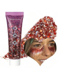 ✨Face & Body Glitters - Cosmetic luminous body glitters with numbers of high shine sequins like stars ,moon and hexagon, reflect the shine of laser colors like rainbow with different perspective. Make you shine at any parties and occasions.✨Multi Colors Available - Glitters cream included silver, blue, red, purple, gold and gradient iridescent white. Lightweight non-irritating formula, comfortable on skin and a little goes a long way. All these colors can create shimmery glowing makeup, glitter Glitter Braids, Glitter Tears, Makeup Glitter, Rave Accessories, Iridescent White, Festival Concert, Mermaid Sequin, Stars Moon, Liquid Highlighter