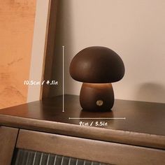 44018561188017 Gentle Lighting, Wooden Mushrooms, Relaxing Atmosphere, Bedroom Bedside Table, Natural Design, Mushroom Lamp, Light Touch, Bedside Table Lamps, Desk Light