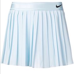 Nike Authentic Victory Tennis Skirt! New With Tags! This Is A Light Blue Color! Sized L But Fits To A Size Smaller, I Usually Wear A M. Stretchy Waistband. Dm Me Offers. Rare. Would Trade For A White Nike Pleated Skirt For Spring, Nike Pleated Skirt For Summer, Nike Summer Pleated Skirt, Nike Blue Skort For Spring, Running Shorts For Women, Chic Activewear, Nike Skirt, Nike Skirts, Bjorn Borg