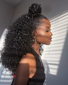 Hair Muse, Natural Hair Beauty, Natural Curls Hairstyles, Curly Girl Method, Natural Hair Styles Easy, Natural Hair Updo, Black Hairstyles, Half Up Hair, You Want Me