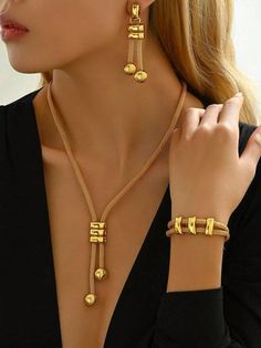 Gold Jewelry Set, Elegant Theme, Inexpensive Jewelry, Daisy Fuentes, Gold Jewelry Sets, Elegant Themes, Pretty Jewellery, Jewelry Set, Jewelry Sets