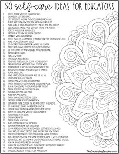 an adult coloring page with the words 50 self care ideas for teachers