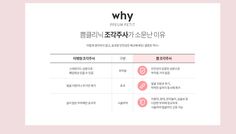 an image of a white and pink poster with the words why written in korean on it