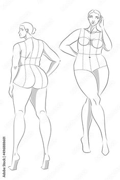 Plus Size 10 Heads Fashion Figure Templates. Exaggerated Croquis for Fashion Design and Illustration Plus Size Croquis, Technical Sketch Fashion, Model Outline, Diversity Drawing, High Illustration, Fashion Sketch Template, Fashion Illustration Template, Silhouette Mode, Fashion Illustration Face