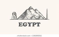 an egyptian pyramid with the word egypt written on it