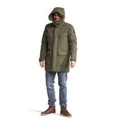 Didriksons Drew 3 Mens Padded Parka Jacket | Crocodile Green – SBPROSPORT