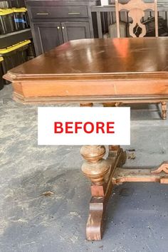 an old table is being restored to look new